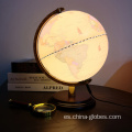 Globo terráqueo antiguo iluminado Tierra decorativa